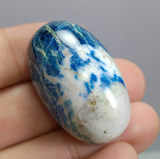 80 Carat Afghan Hauyne Lazurite Cabochon, UV Reactive Gemstone