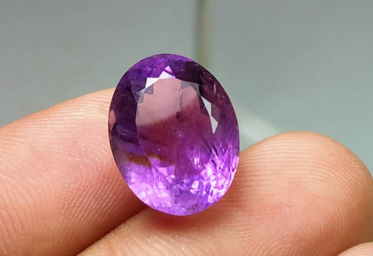 Natural good quality ring size faceted amythest gem