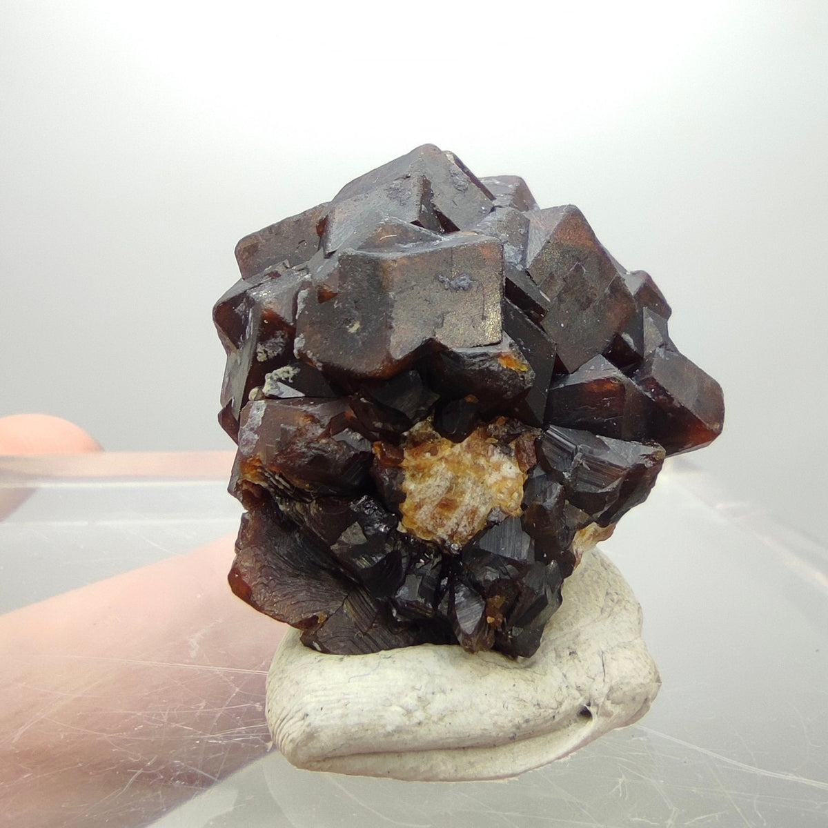 Natural Dark brown Andradite garnet cluster, Well formed crystal, 17 grams