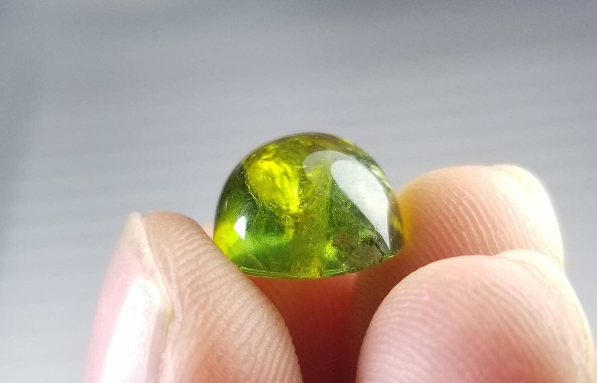 Natural good quality ring size faceted green  tourmaline gems