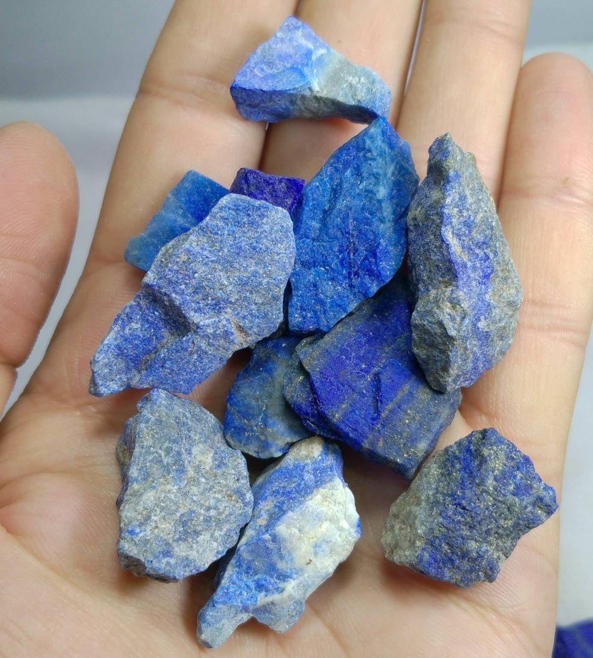 Lapis Lazuli Crystal Pieces, 104 grams, Untreated, Natural