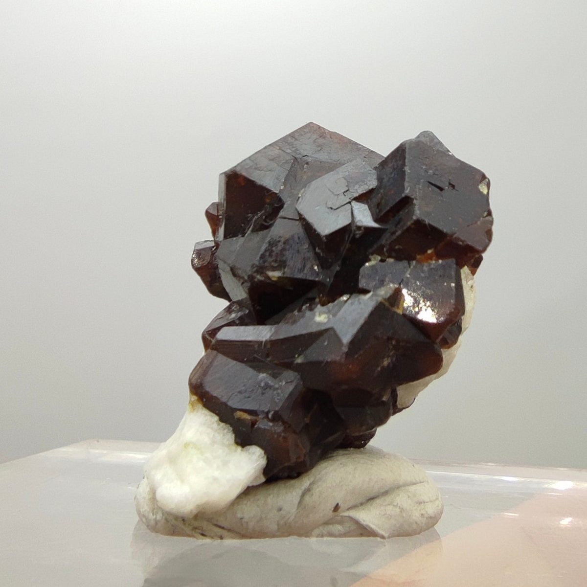 Natural Dark brown Andradite garnet cluster, Well formed crystal, 21.7 grams