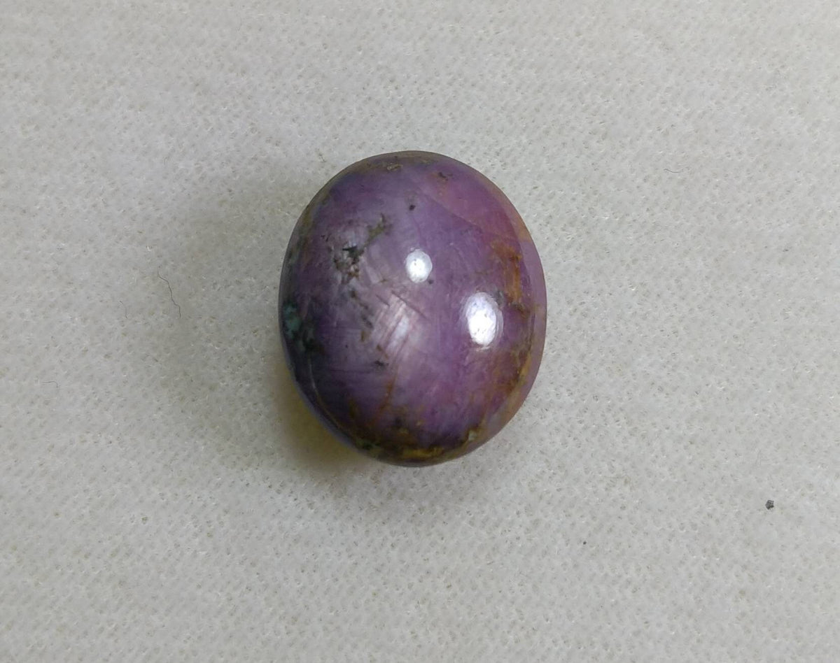 25 Carat Star Ruby Cabochon, Natural UV Reactive Gemstone