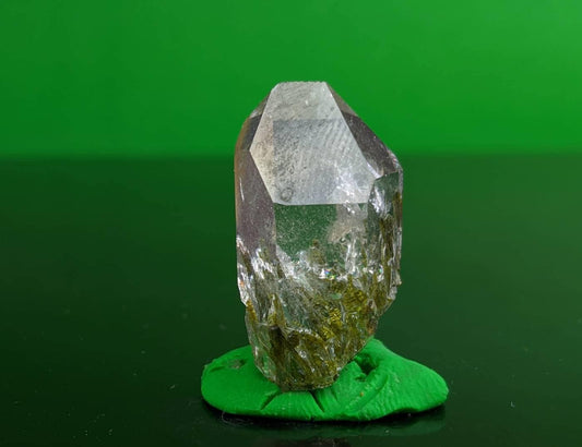 Epidote Included Quartz Crystal, Balochistan Pakistan