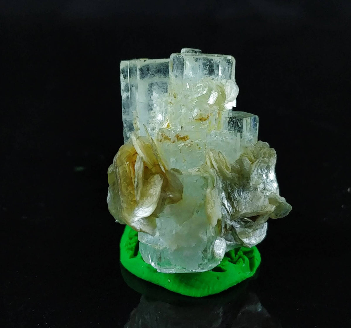 Aquamarine terminated crystal with moscovite mica from Nagar Valley Skardu GilgitBaltistan Pakistan