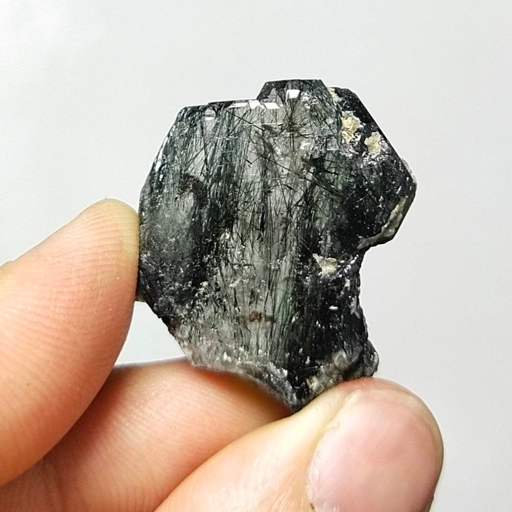 Apatite with massive green byssolite inclusion from Gandao hills, Mohmand Agency KPK Pakistan