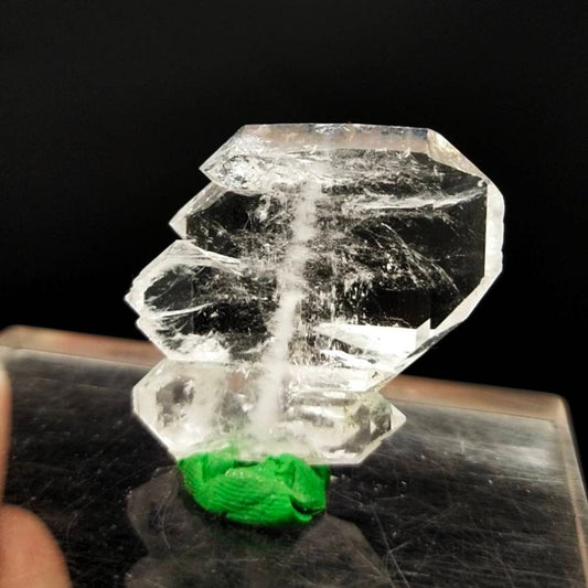 Faden quartz crystal clear and terminated with stepformation structure  from Baluchistan Pakistan, 13.8 gram