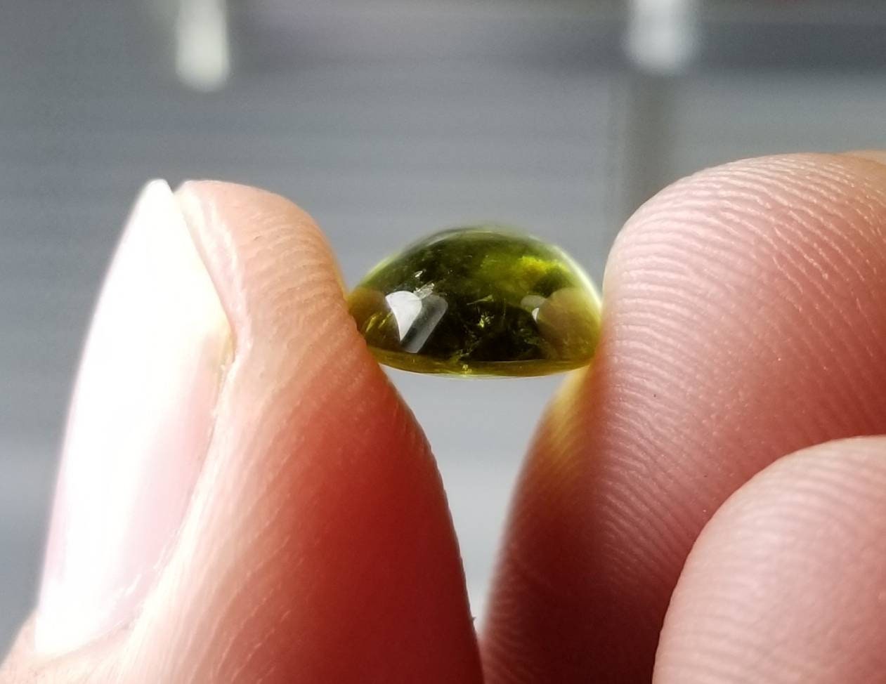 ARSAA GEMS AND MINERALSNatural ring size good quality green tourmaline cabochon - Premium  from ARSAA GEMS AND MINERALS - Just $30.00! Shop now at ARSAA GEMS AND MINERALS