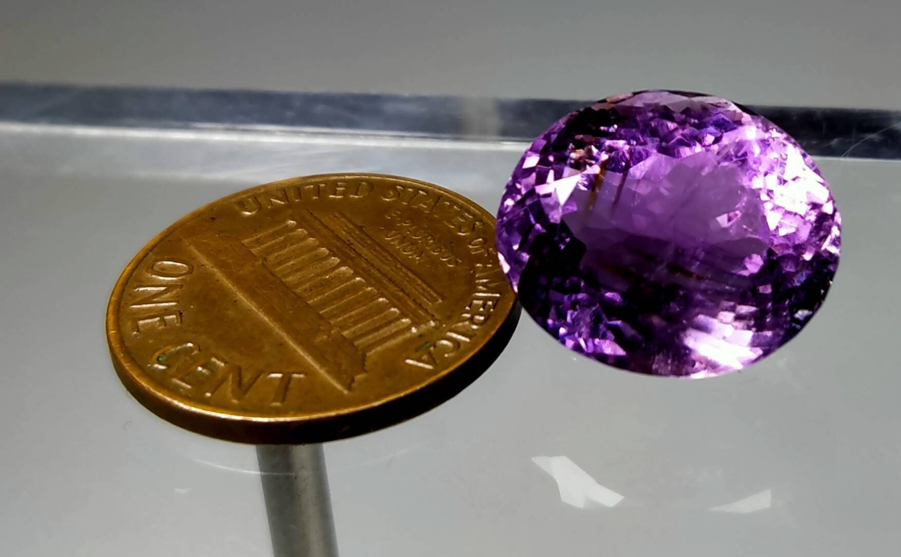 ARSAA GEMS AND MINERALSNatural good quality ring size faceted amythest gem - Premium  from ARSAA GEMS AND MINERALS - Just $37.00! Shop now at ARSAA GEMS AND MINERALS