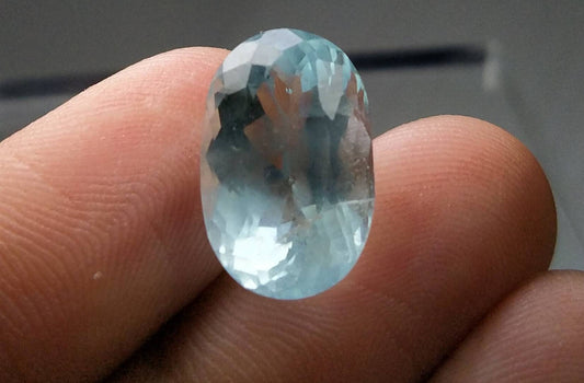 ARSAA GEMS AND MINERALSNatural good quality ring size faceted aquamarine gem - Premium  from ARSAA GEMS AND MINERALS - Just $47.00! Shop now at ARSAA GEMS AND MINERALS