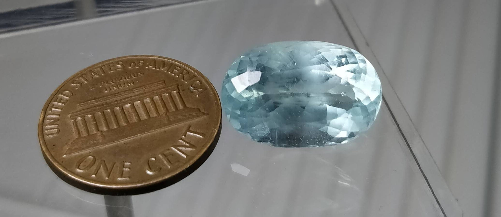 ARSAA GEMS AND MINERALSNatural good quality ring size faceted aquamarine gem - Premium  from ARSAA GEMS AND MINERALS - Just $47.00! Shop now at ARSAA GEMS AND MINERALS