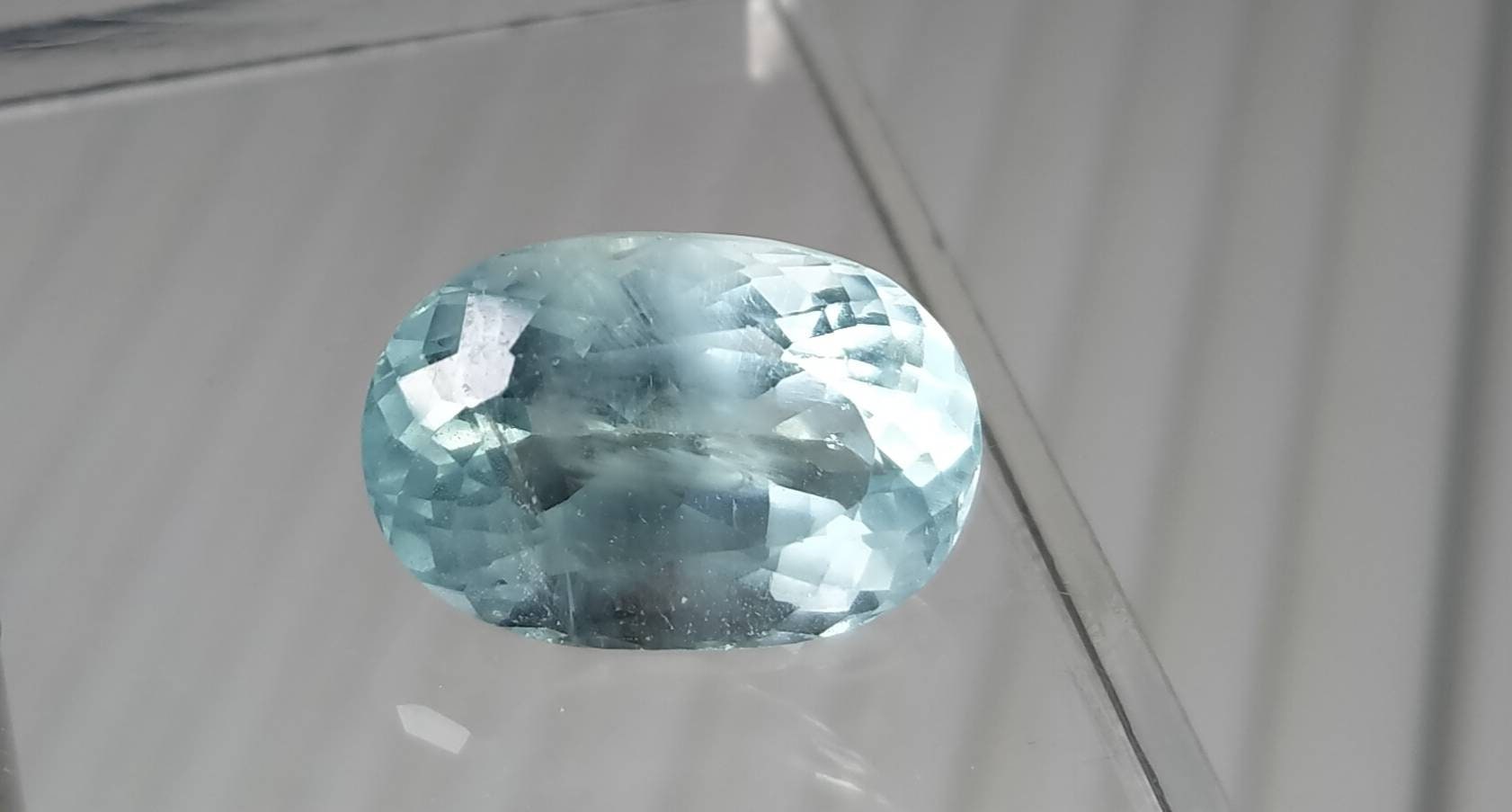 ARSAA GEMS AND MINERALSNatural good quality ring size faceted aquamarine gem - Premium  from ARSAA GEMS AND MINERALS - Just $47.00! Shop now at ARSAA GEMS AND MINERALS