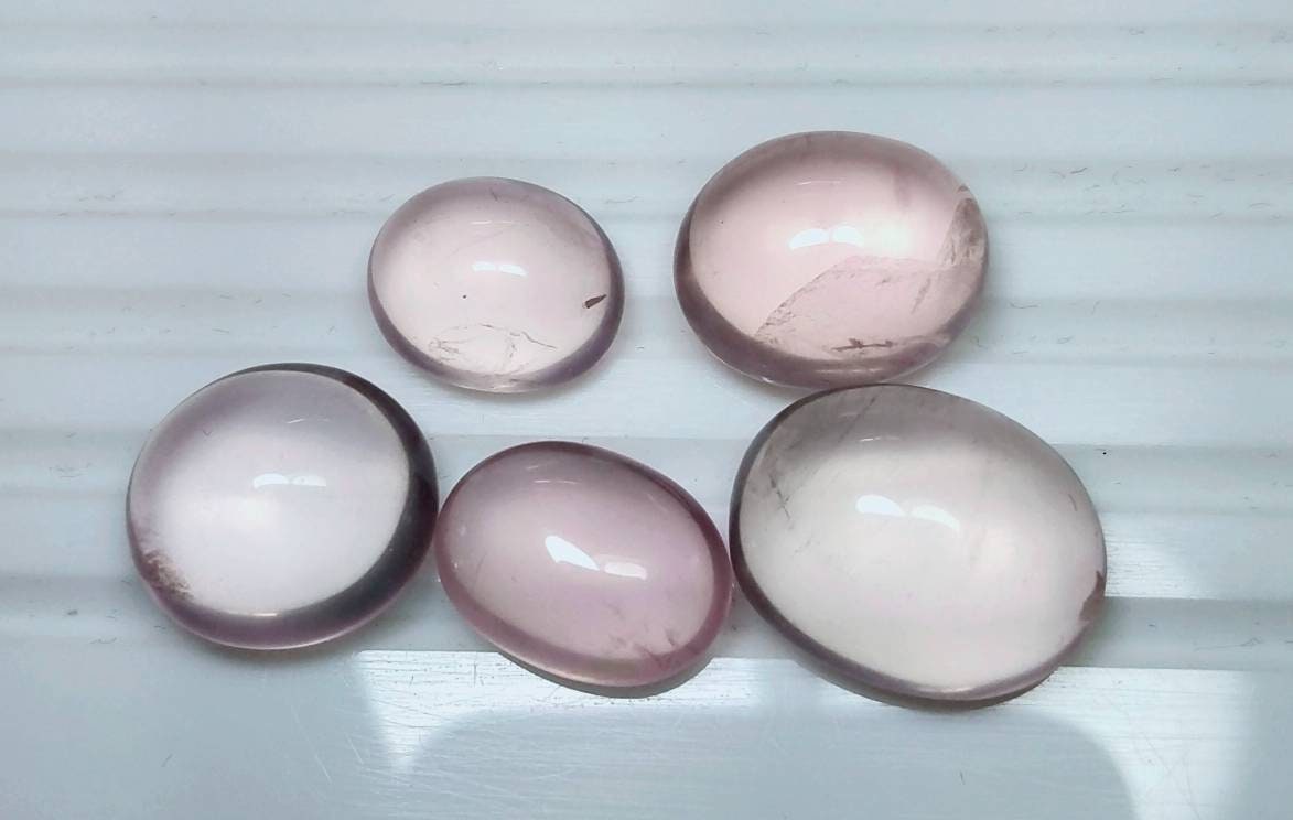 ARSAA GEMS AND MINERALSNatural good quality ring size rose quartz cabochons - Premium  from ARSAA GEMS AND MINERALS - Just $45.00! Shop now at ARSAA GEMS AND MINERALS