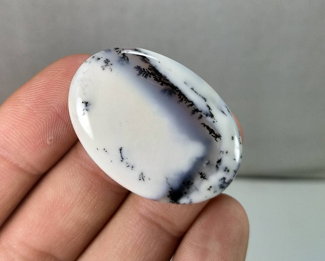 ARSAA GEMS AND MINERALSNatural good quality beautiful Oval shape 44 carats dendritic opal cabochon - Premium  from ARSAA GEMS AND MINERALS - Just $15.00! Shop now at ARSAA GEMS AND MINERALS