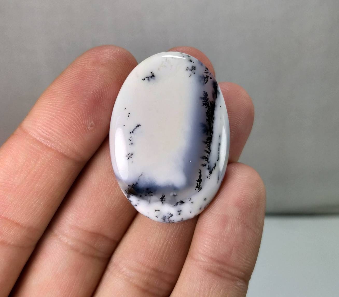 ARSAA GEMS AND MINERALSNatural good quality beautiful Oval shape 44 carats dendritic opal cabochon - Premium  from ARSAA GEMS AND MINERALS - Just $15.00! Shop now at ARSAA GEMS AND MINERALS