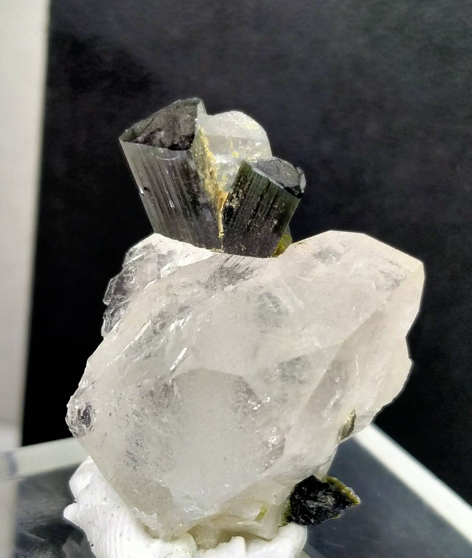 ARSAA GEMS AND MINERALSNatural top quality beautiful 17 grams Green caps tourmaline over smokey quartz crystal - Premium  from ARSAA GEMS AND MINERALS - Just $60.00! Shop now at ARSAA GEMS AND MINERALS