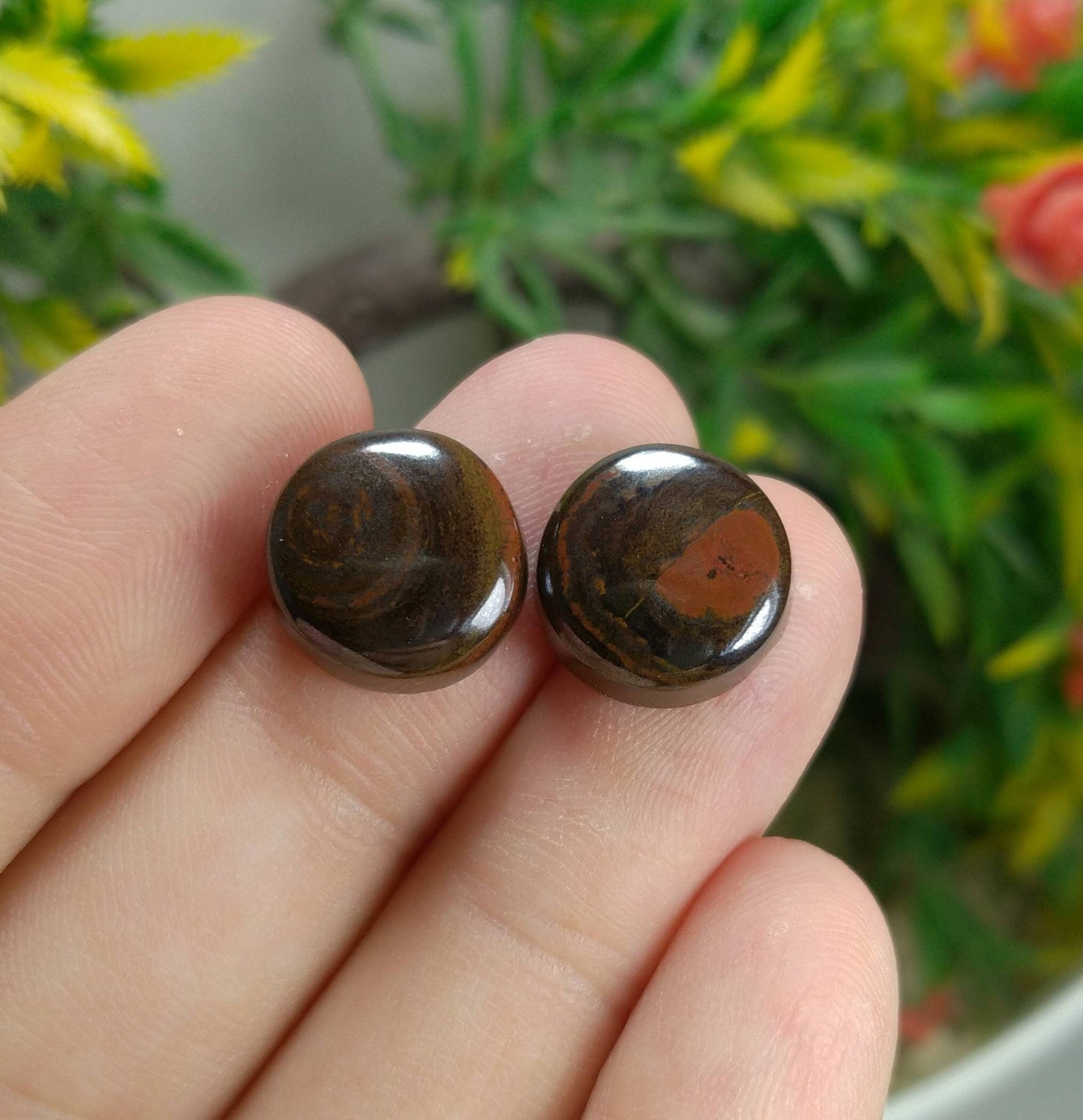 ARSAA GEMS AND MINERALSNatural fine quality beautiful 18 carats Pair of jasper cabochons - Premium  from ARSAA GEMS AND MINERALS - Just $12.00! Shop now at ARSAA GEMS AND MINERALS