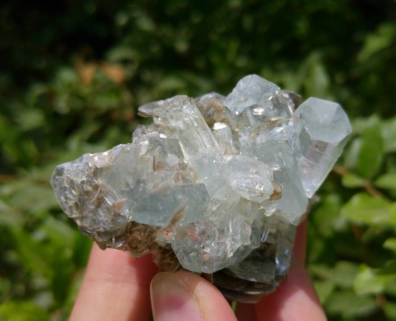 ARSAA GEMS AND MINERALSNatural top quality beautiful 92 grams aquamarine with moscovite terminated cluster - Premium  from ARSAA GEMS AND MINERALS - Just $130.00! Shop now at ARSAA GEMS AND MINERALS