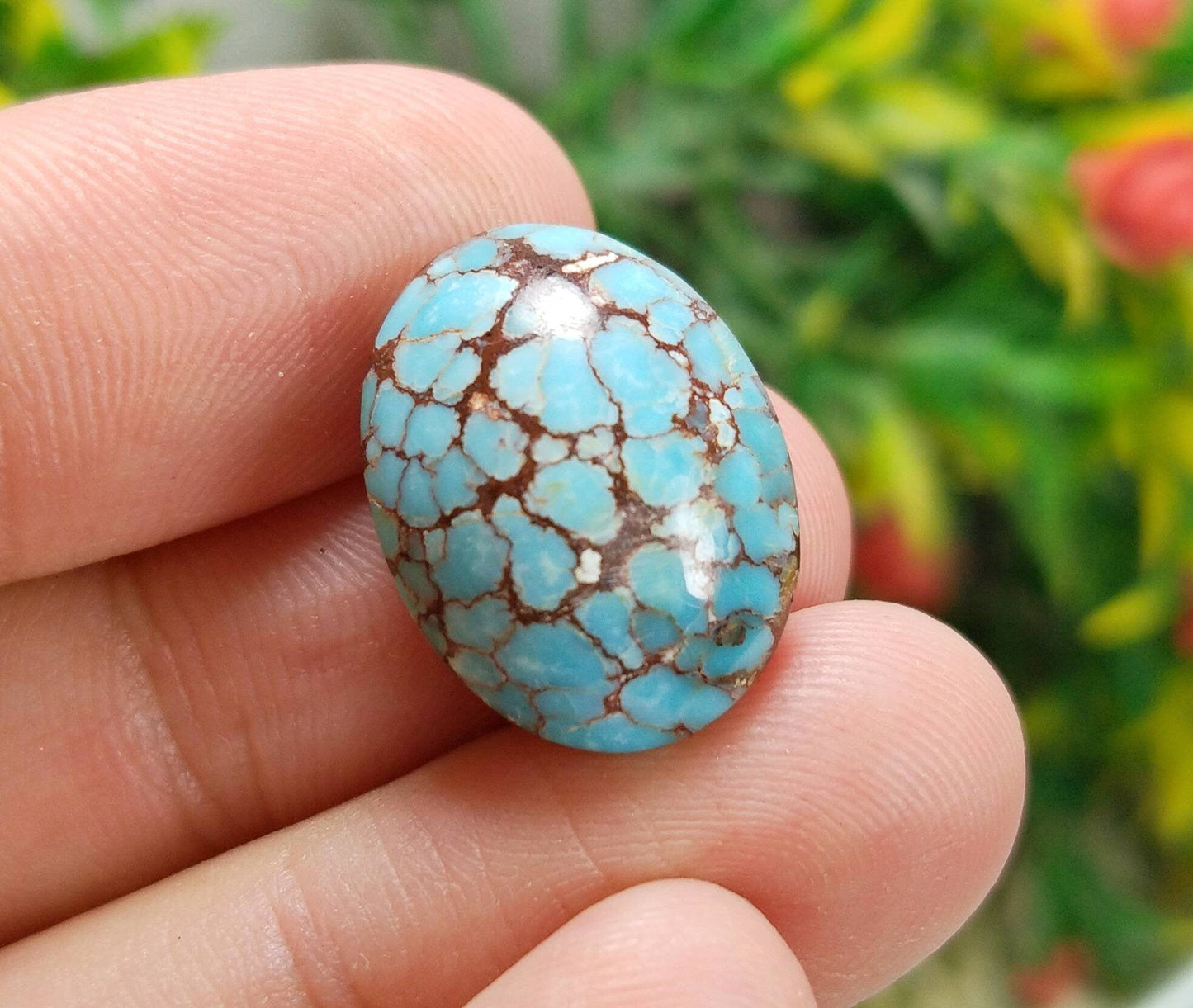 ARSAA GEMS AND MINERALSNatural top quality beautiful 15 carats spider web Egyptian turquoise cabochon - Premium  from ARSAA GEMS AND MINERALS - Just $30.00! Shop now at ARSAA GEMS AND MINERALS