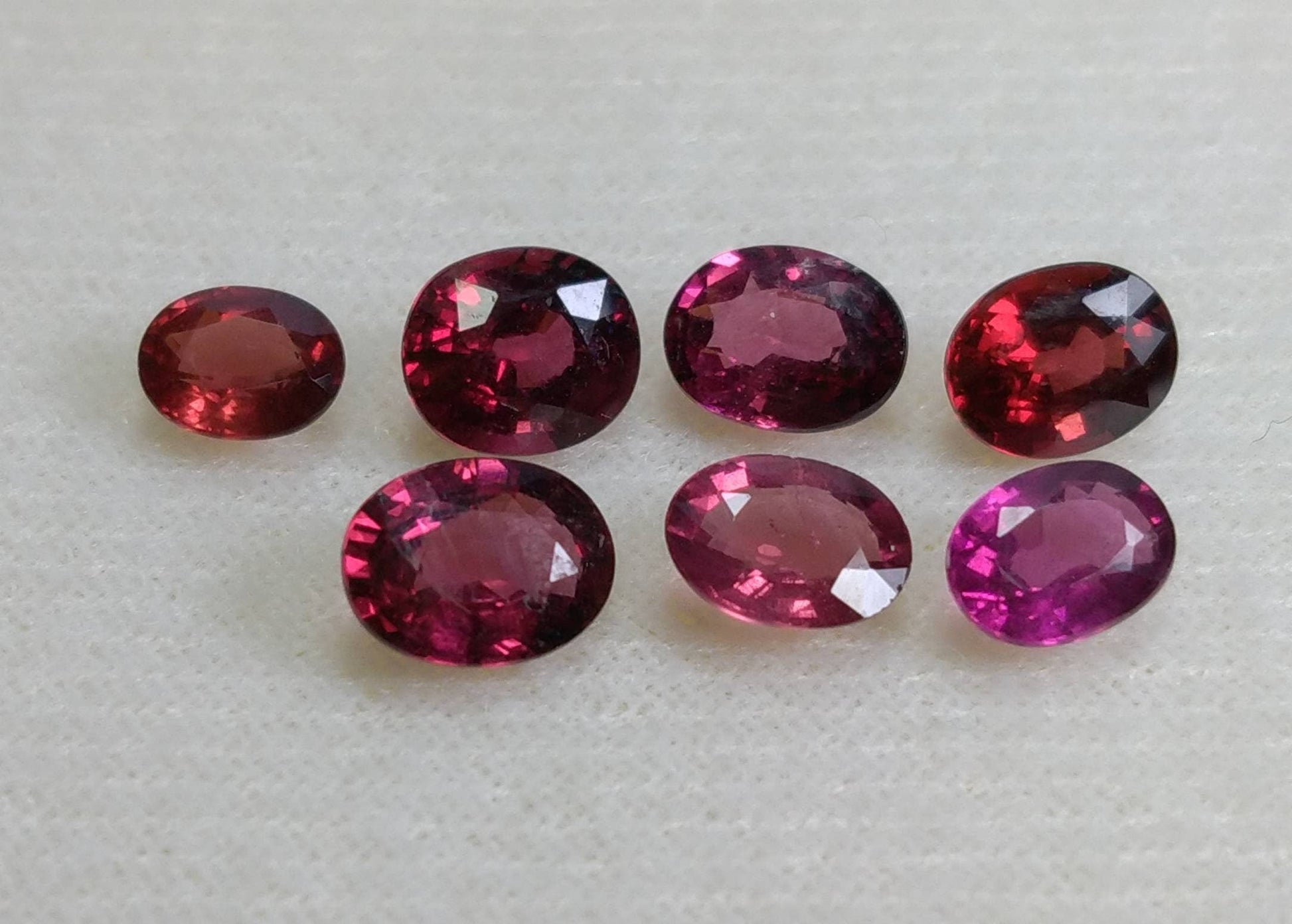 ARSAA GEMS AND MINERALSNatural top quality beautiful 8.5 carat small lot of faceted oval shapes rhodolite garnet gems - Premium  from ARSAA GEMS AND MINERALS - Just $55.00! Shop now at ARSAA GEMS AND MINERALS