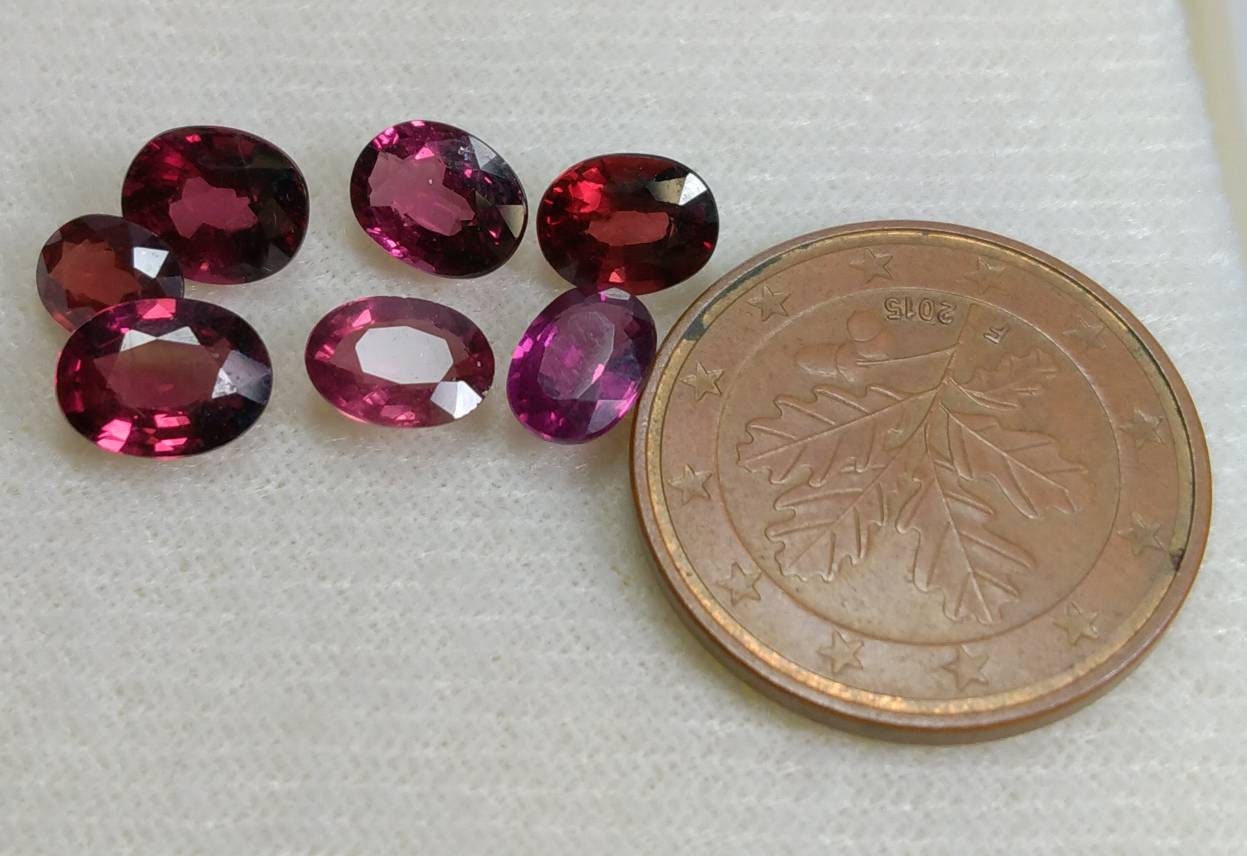 ARSAA GEMS AND MINERALSNatural top quality beautiful 8.5 carat small lot of faceted oval shapes rhodolite garnet gems - Premium  from ARSAA GEMS AND MINERALS - Just $55.00! Shop now at ARSAA GEMS AND MINERALS