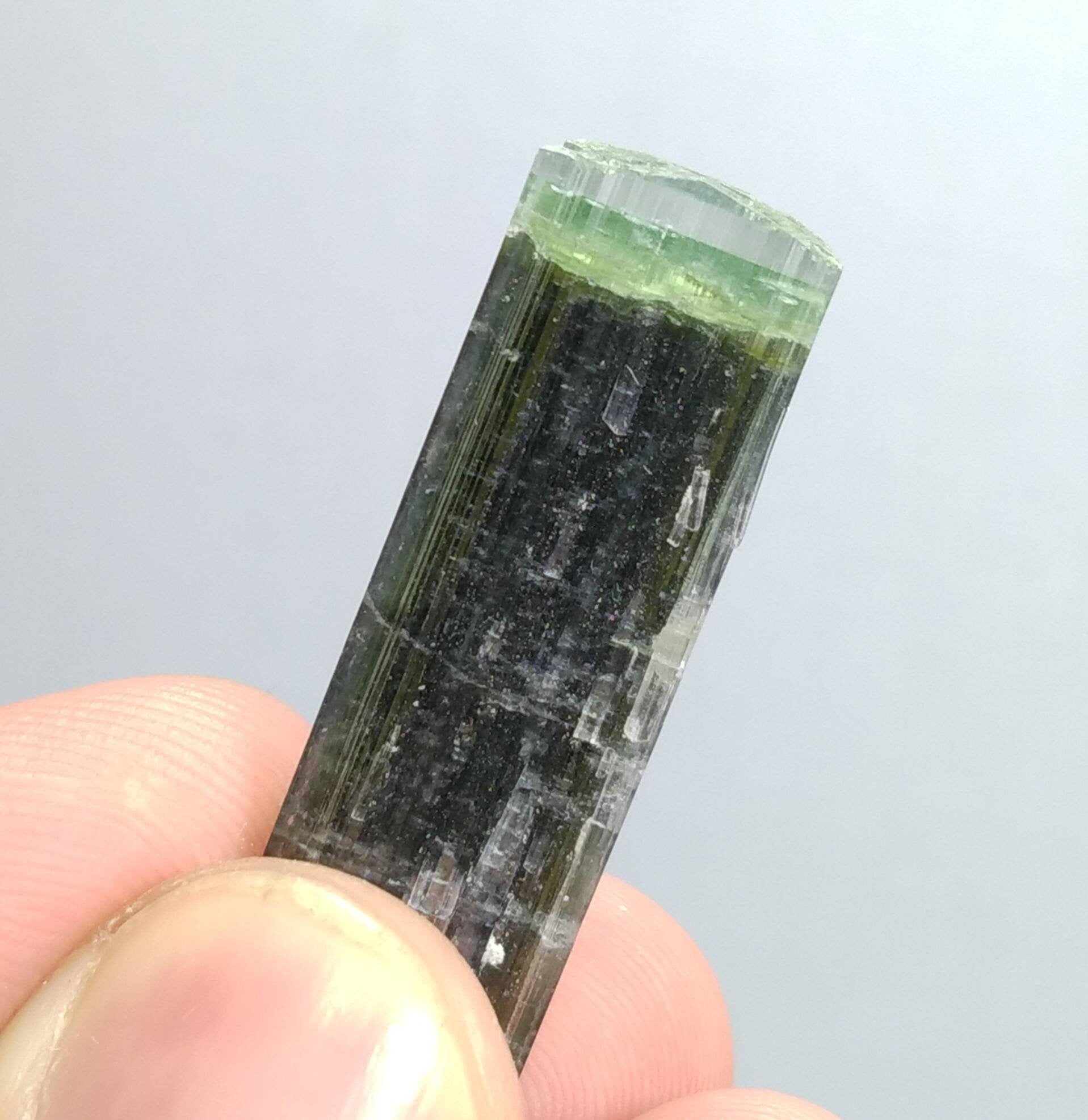 ARSAA GEMS AND MINERALSNatural top quality beautiful 7 grams terminated green cap Tourmaline crystal - Premium  from ARSAA GEMS AND MINERALS - Just $45.00! Shop now at ARSAA GEMS AND MINERALS
