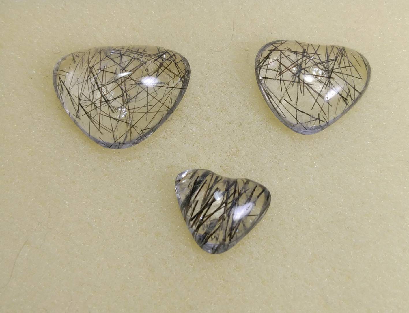 ARSAA GEMS AND MINERALSNatural fine quality beautiful 24 carats small jewelry set heart shapes black tourmaline included quartz Cabochons - Premium  from ARSAA GEMS AND MINERALS - Just $20.00! Shop now at ARSAA GEMS AND MINERALS