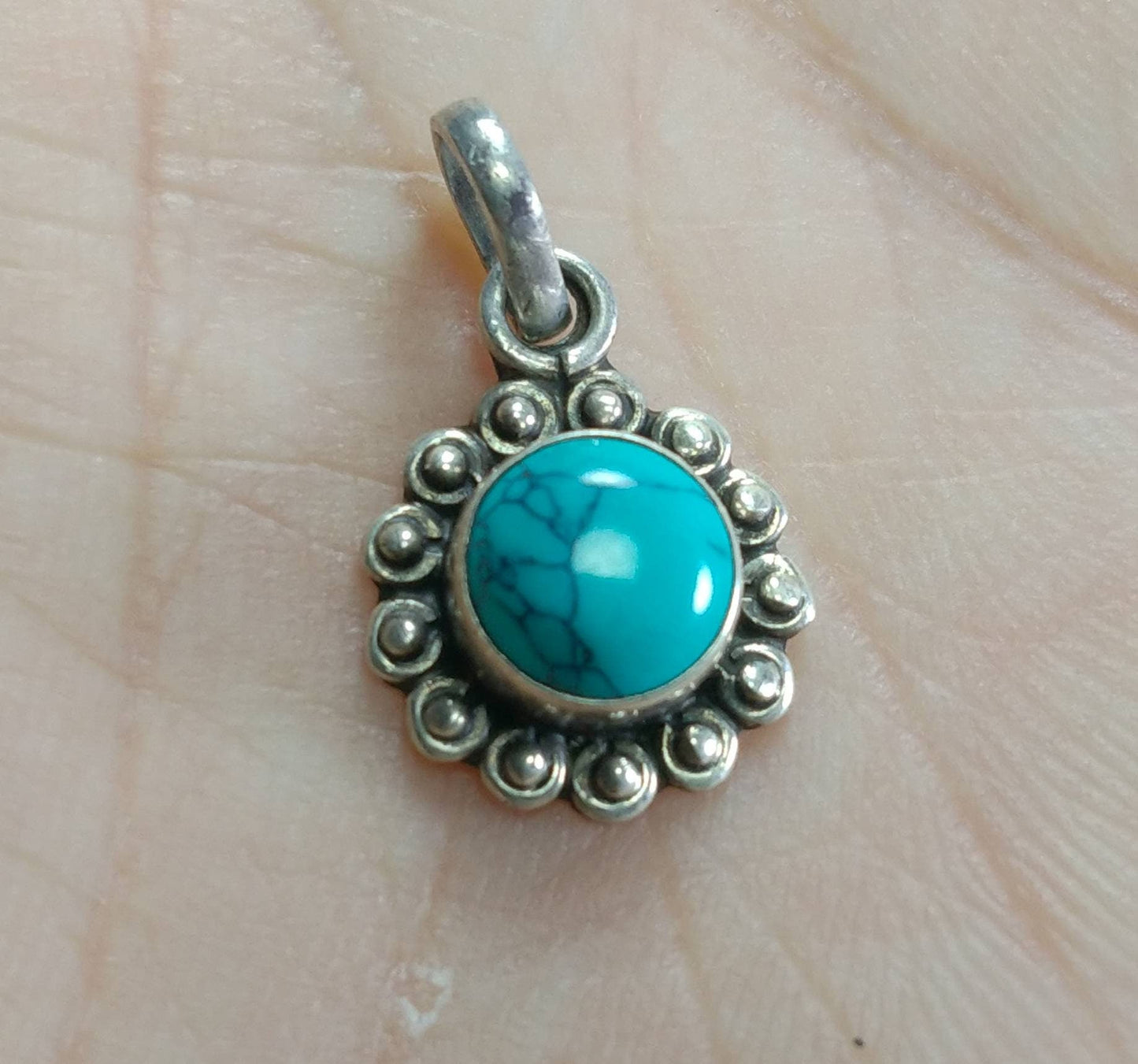 ARSAA GEMS AND MINERALSNatural aesthetic Beautiful silver pendant of turquoise - Premium  from ARSAA GEMS AND MINERALS - Just $12.00! Shop now at ARSAA GEMS AND MINERALS