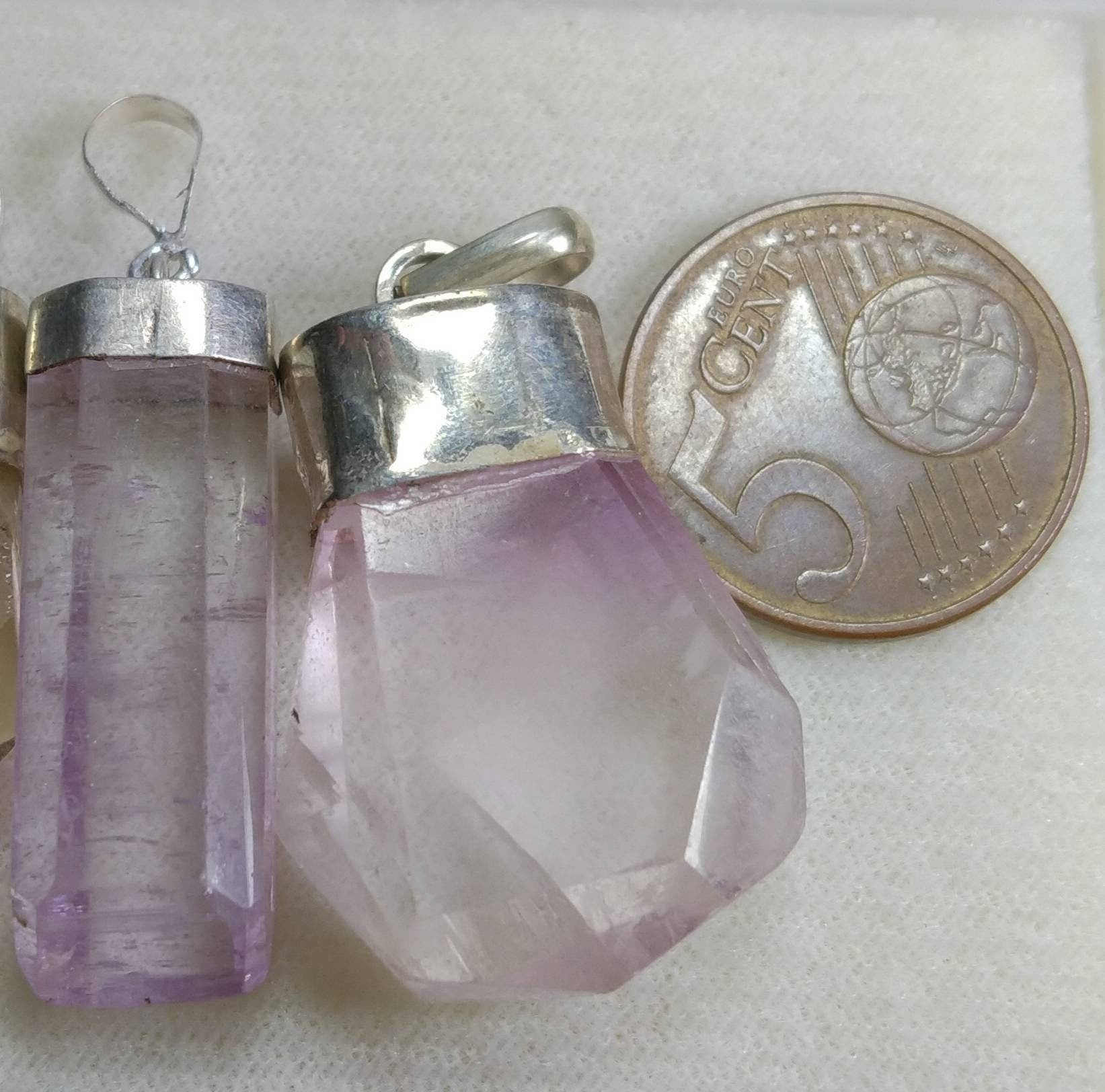 ARSAA GEMS AND MINERALSNatural aesthetic Beautiful silver pendants of kunzite crystals - Premium  from ARSAA GEMS AND MINERALS - Just $40.00! Shop now at ARSAA GEMS AND MINERALS