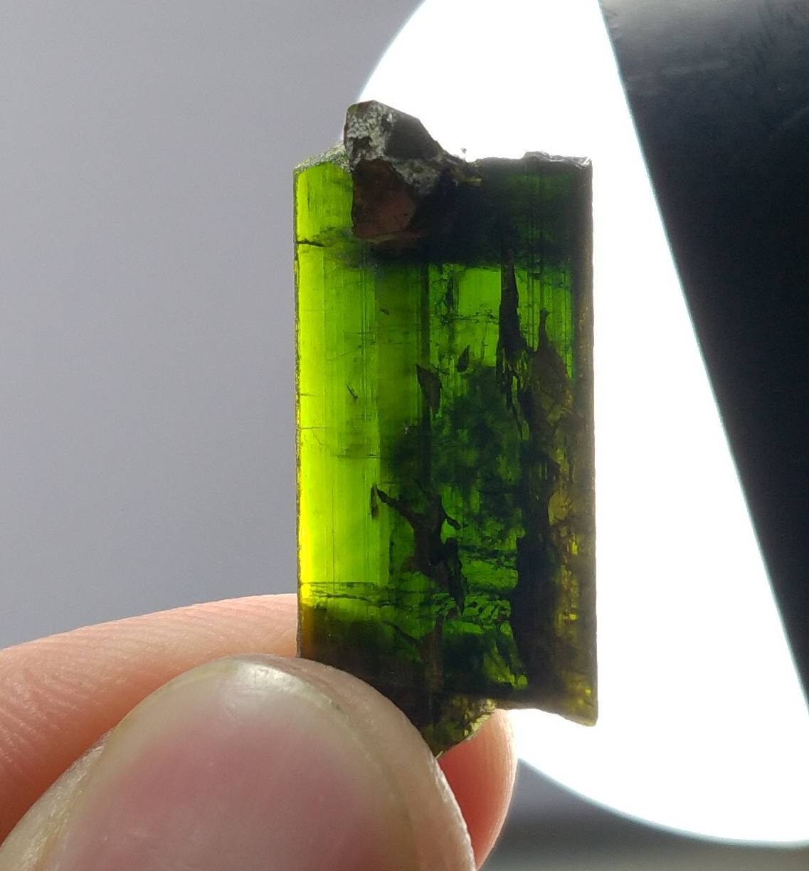 ARSAA GEMS AND MINERALSNatural clear aesthetic 3.7 gram Beautiful perfectly terminated etched pleochroic  epidote crystal - Premium  from ARSAA GEMS AND MINERALS - Just $25.00! Shop now at ARSAA GEMS AND MINERALS