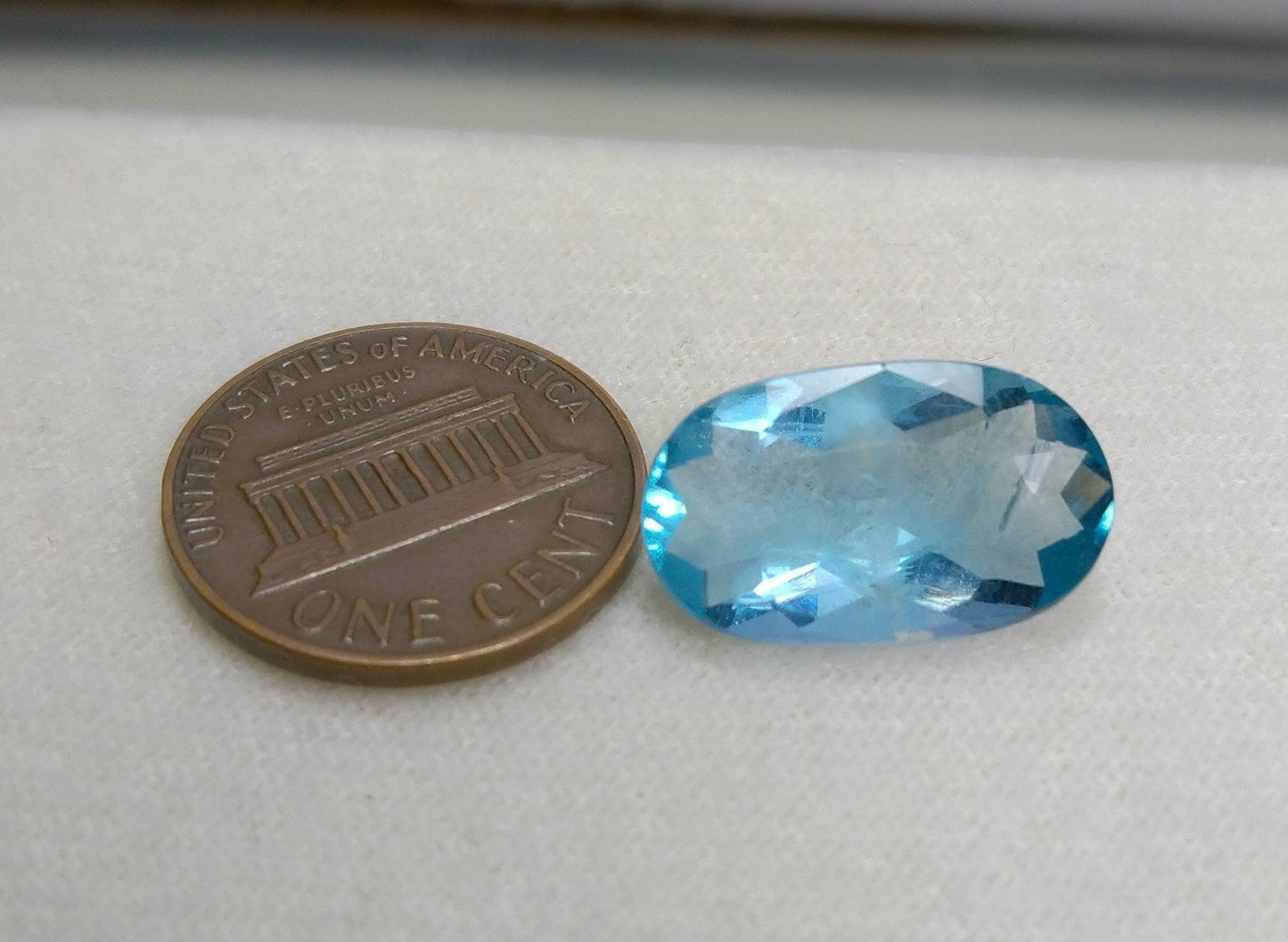 ARSAA GEMS AND MINERALSNatural fine quality beautiful 9.5 carats aesthetic deep blue faceted oval cut shape fluorite gem - Premium  from ARSAA GEMS AND MINERALS - Just $19.00! Shop now at ARSAA GEMS AND MINERALS