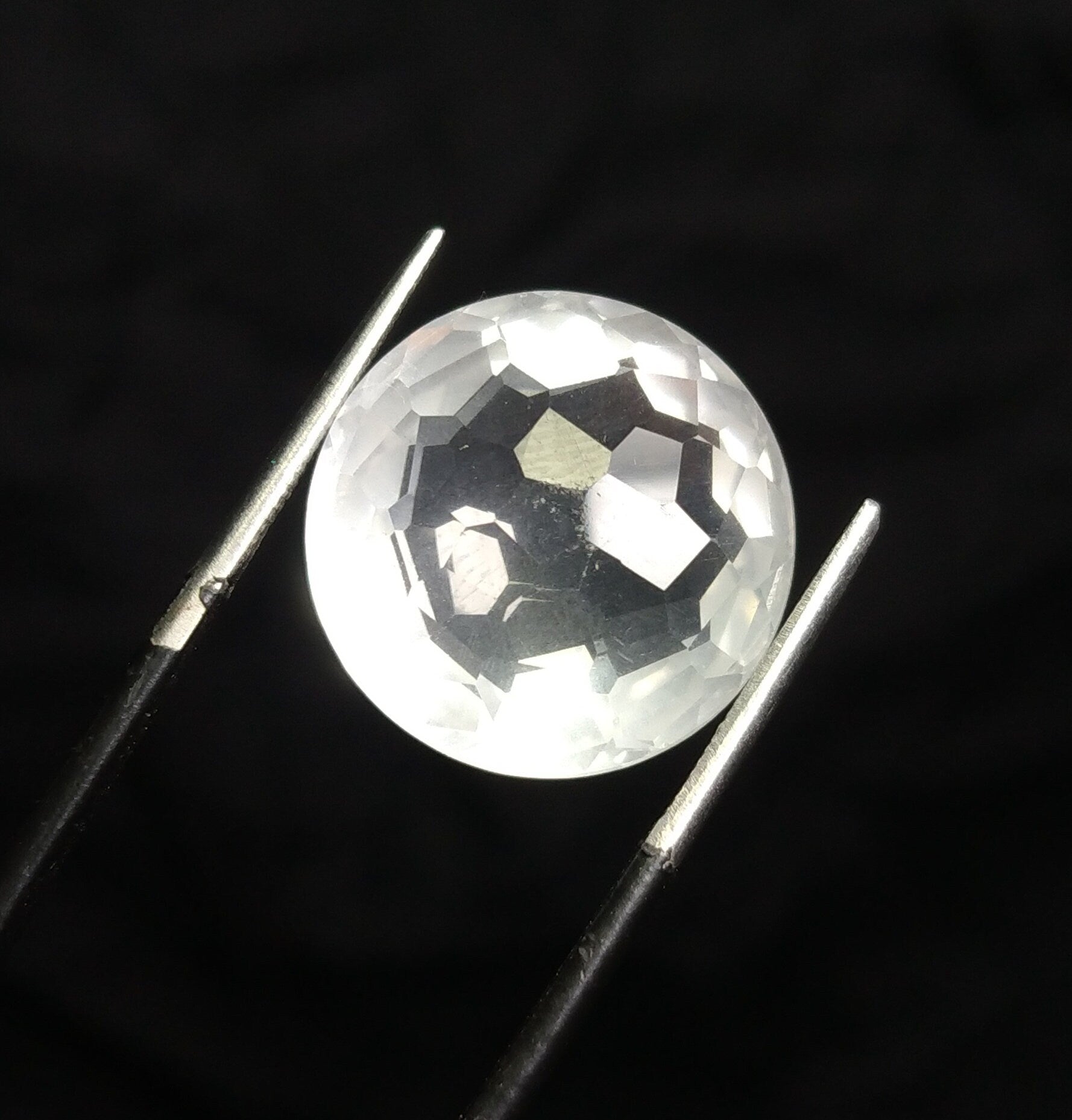 ARSAA GEMS AND MINERALSNatural top quality beautiful 16 carats VV clarity double sided rose cut Faceted clear quartz cabochon - Premium  from ARSAA GEMS AND MINERALS - Just $17.00! Shop now at ARSAA GEMS AND MINERALS