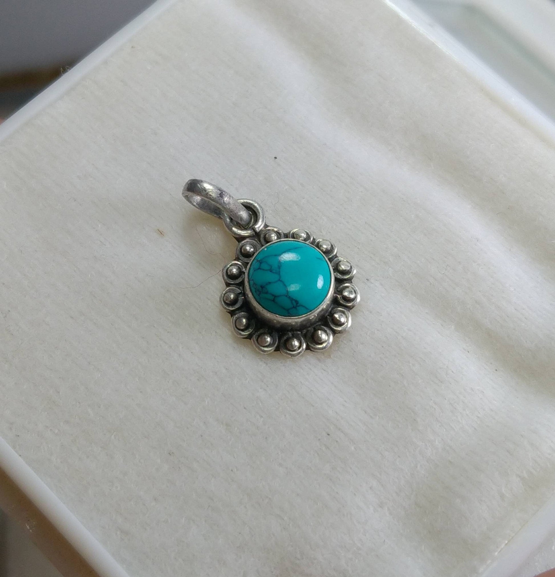 ARSAA GEMS AND MINERALSNatural aesthetic Beautiful silver pendant of turquoise - Premium  from ARSAA GEMS AND MINERALS - Just $12.00! Shop now at ARSAA GEMS AND MINERALS