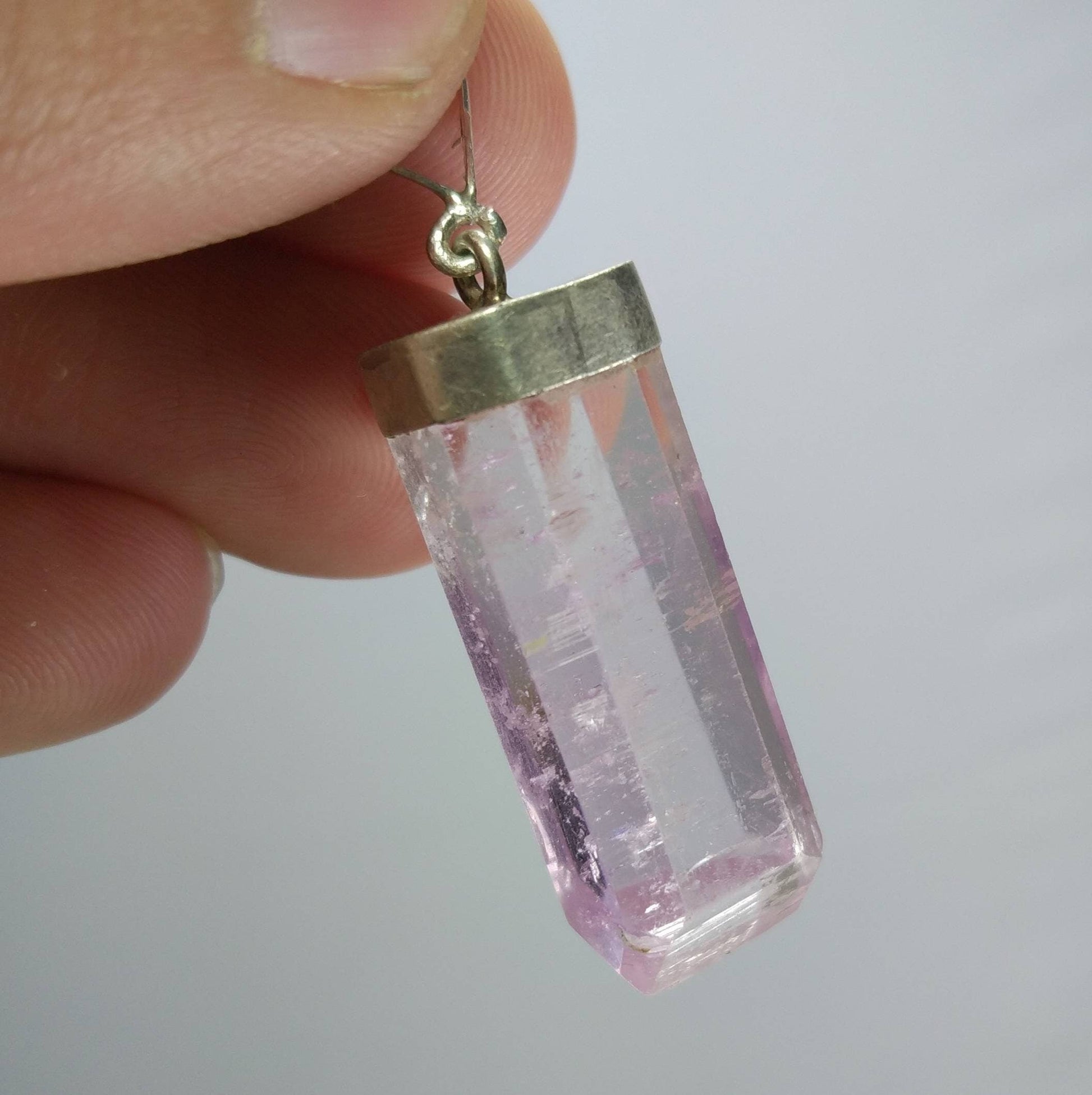 ARSAA GEMS AND MINERALSNatural aesthetic Beautiful silver pendants of kunzite crystals - Premium  from ARSAA GEMS AND MINERALS - Just $40.00! Shop now at ARSAA GEMS AND MINERALS