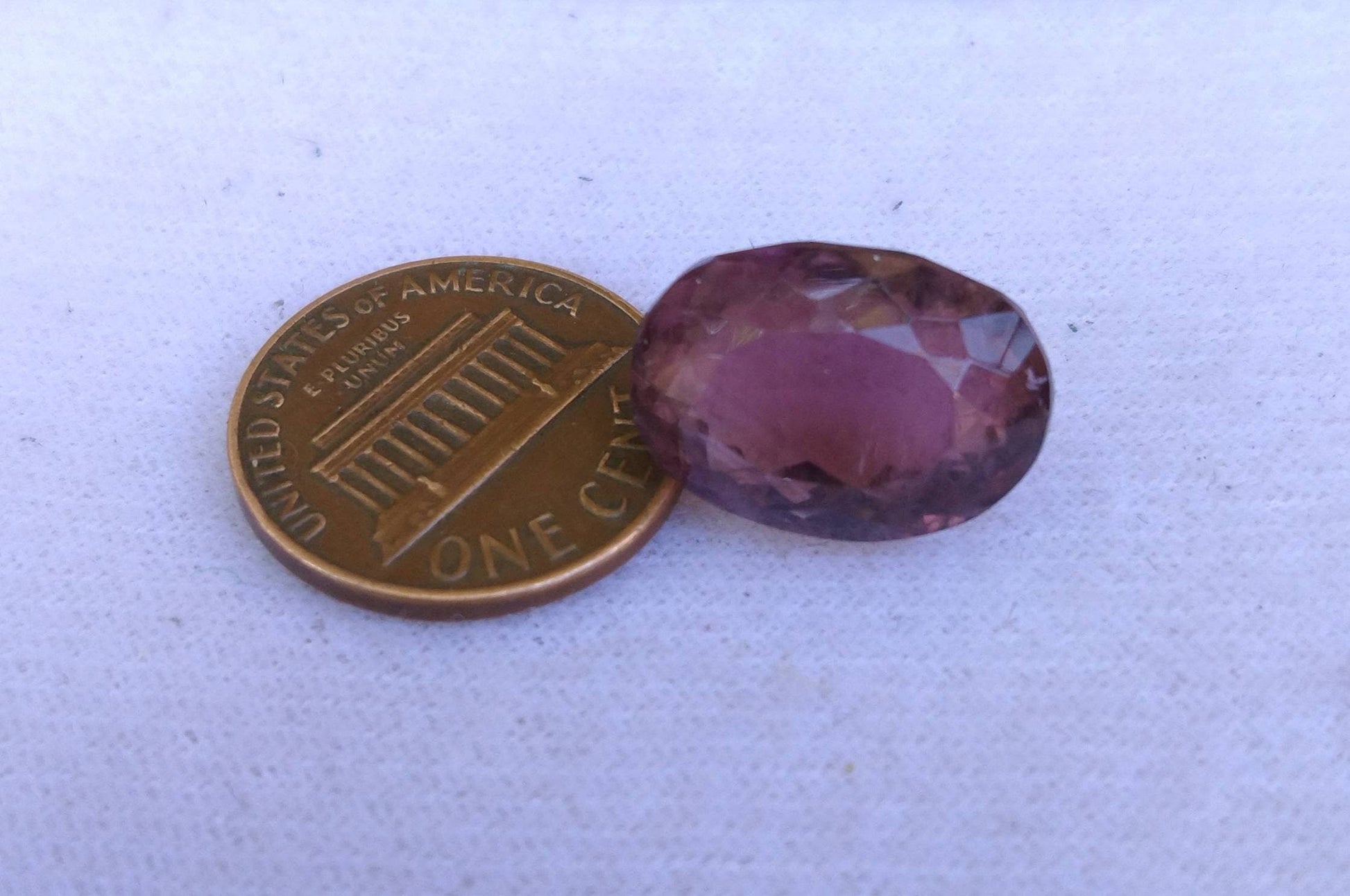 ARSAA GEMS AND MINERALSNatural top quality beautiful 14 carats oval shape deep purple VV clarity faceted amethyst gem - Premium  from ARSAA GEMS AND MINERALS - Just $40.00! Shop now at ARSAA GEMS AND MINERALS