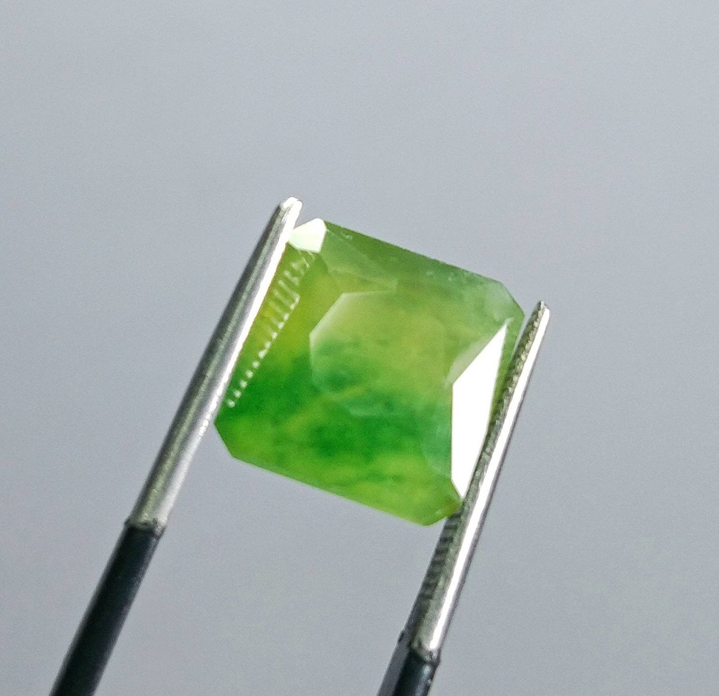 ARSAA GEMS AND MINERALSNatural fine quality beautiful 8.5 carats green radiant cut shape Faceted hydrograssular garnet gem - Premium  from ARSAA GEMS AND MINERALS - Just $25.00! Shop now at ARSAA GEMS AND MINERALS