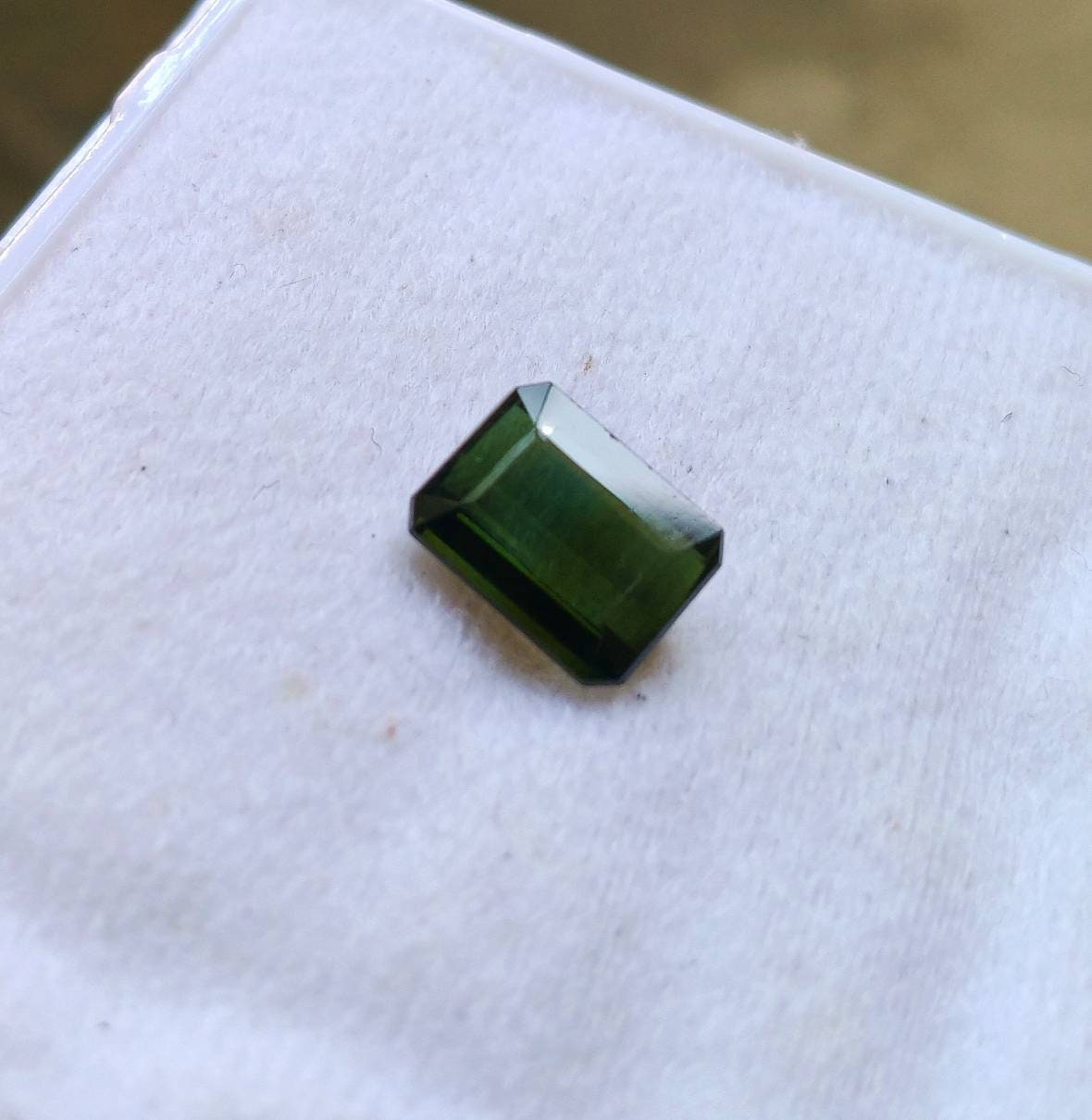 ARSAA GEMS AND MINERALSNatural top quality beautiful 4 carats faceted radiant shape dark green tourmaline gem - Premium  from ARSAA GEMS AND MINERALS - Just $20.00! Shop now at ARSAA GEMS AND MINERALS