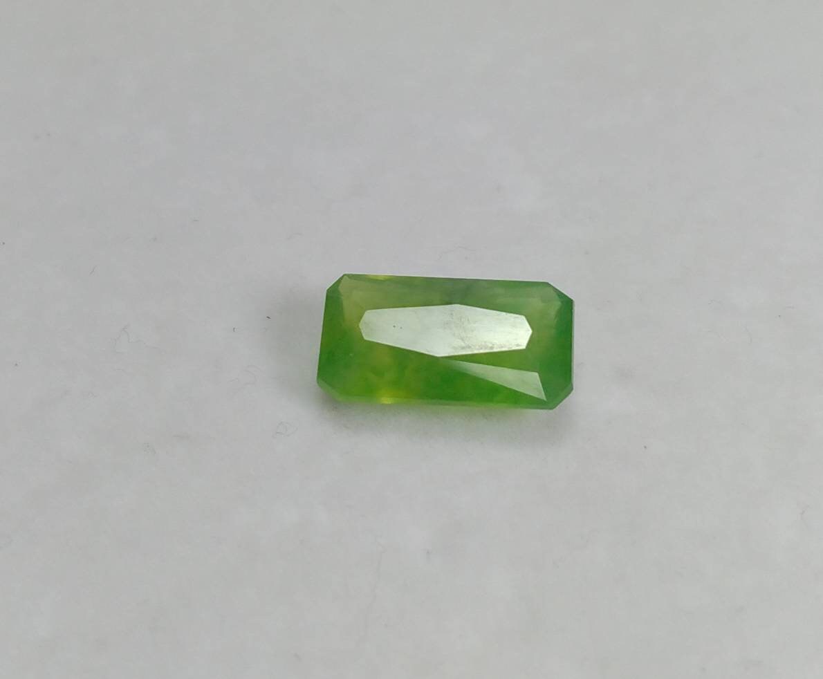 ARSAA GEMS AND MINERALSNatural fine quality beautiful 5 carats green radiant cut shape Faceted hydrograssular garnet gem - Premium  from ARSAA GEMS AND MINERALS - Just $15.00! Shop now at ARSAA GEMS AND MINERALS