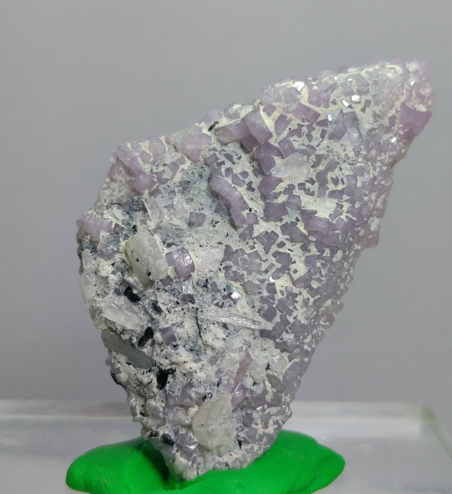ARSAA GEMS AND MINERALSNumerous small sized light color 35.5 grams fluor-apatite crystals on terminates etched tourmaline crystal - Premium  from ARSAA GEMS AND MINERALS - Just $250.00! Shop now at ARSAA GEMS AND MINERALS
