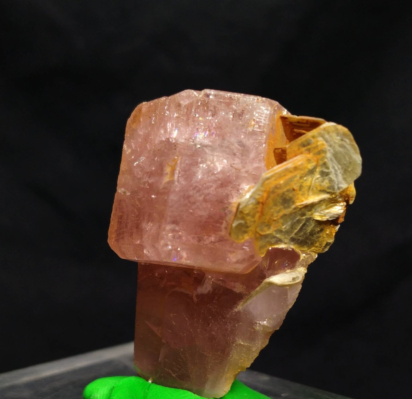 ARSAA GEMS AND MINERALSNice sized cluster 34.5 grams of lusterous hot pink apatite with muscovite mica Prestine condition - Premium  from ARSAA GEMS AND MINERALS - Just $300.00! Shop now at ARSAA GEMS AND MINERALS