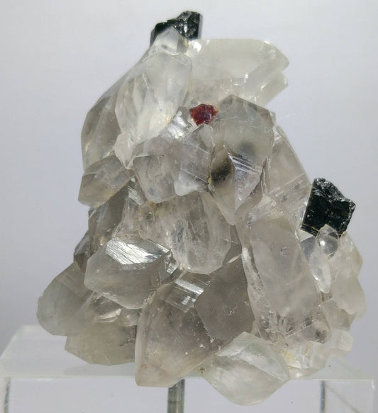 ARSAA GEMS AND MINERALSNatural aesthetic beautiful combination of terminated smokey quartz crystals with spessartine garnet and black tourmaline crystals grown - Premium  from ARSAA GEMS AND MINERALS - Just $130.00! Shop now at ARSAA GEMS AND MINERALS