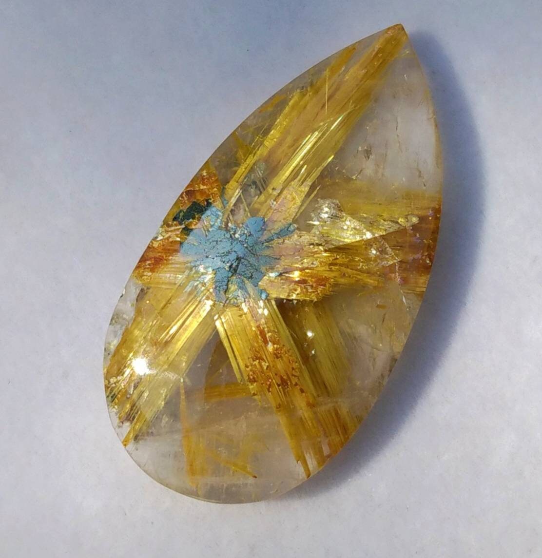 ARSAA GEMS AND MINERALSNatural tip quality beautiful 41 carats golden Rutile included quartz cabochon - Premium  from ARSAA GEMS AND MINERALS - Just $82.00! Shop now at ARSAA GEMS AND MINERALS