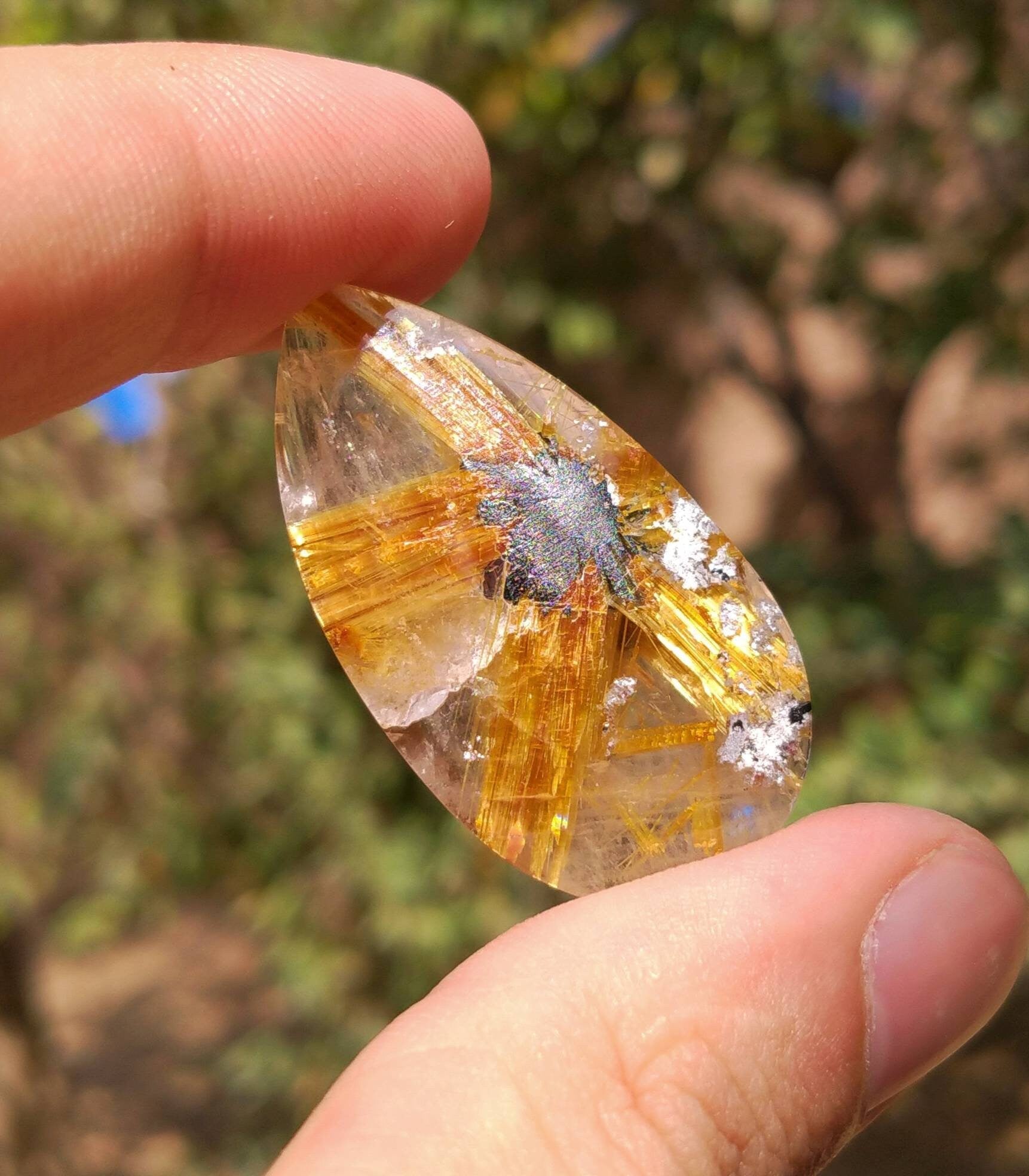 ARSAA GEMS AND MINERALSNatural tip quality beautiful 41 carats golden Rutile included quartz cabochon - Premium  from ARSAA GEMS AND MINERALS - Just $82.00! Shop now at ARSAA GEMS AND MINERALS