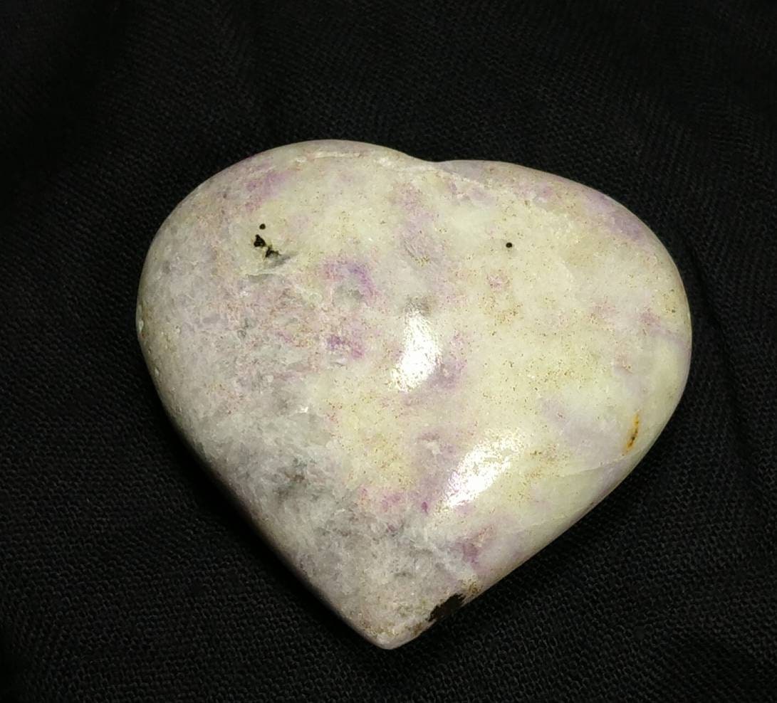 ARSAA GEMS AND MINERALSNatural fine quality beautiful UV reactive heart shape polished Hackmanite healing message stone - Premium  from ARSAA GEMS AND MINERALS - Just $25.00! Shop now at ARSAA GEMS AND MINERALS