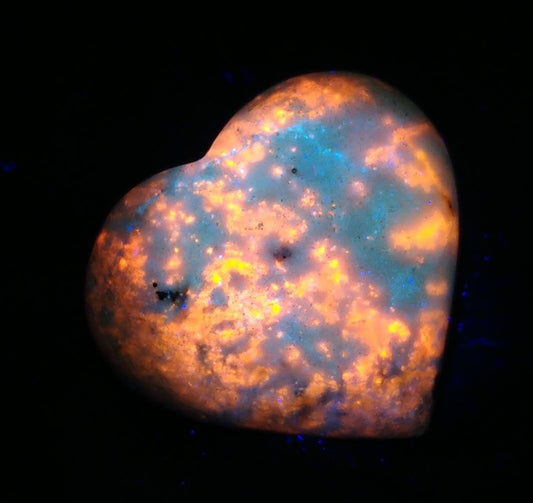 ARSAA GEMS AND MINERALSNatural fine quality beautiful UV reactive heart shape polished Hackmanite healing message stone - Premium  from ARSAA GEMS AND MINERALS - Just $25.00! Shop now at ARSAA GEMS AND MINERALS