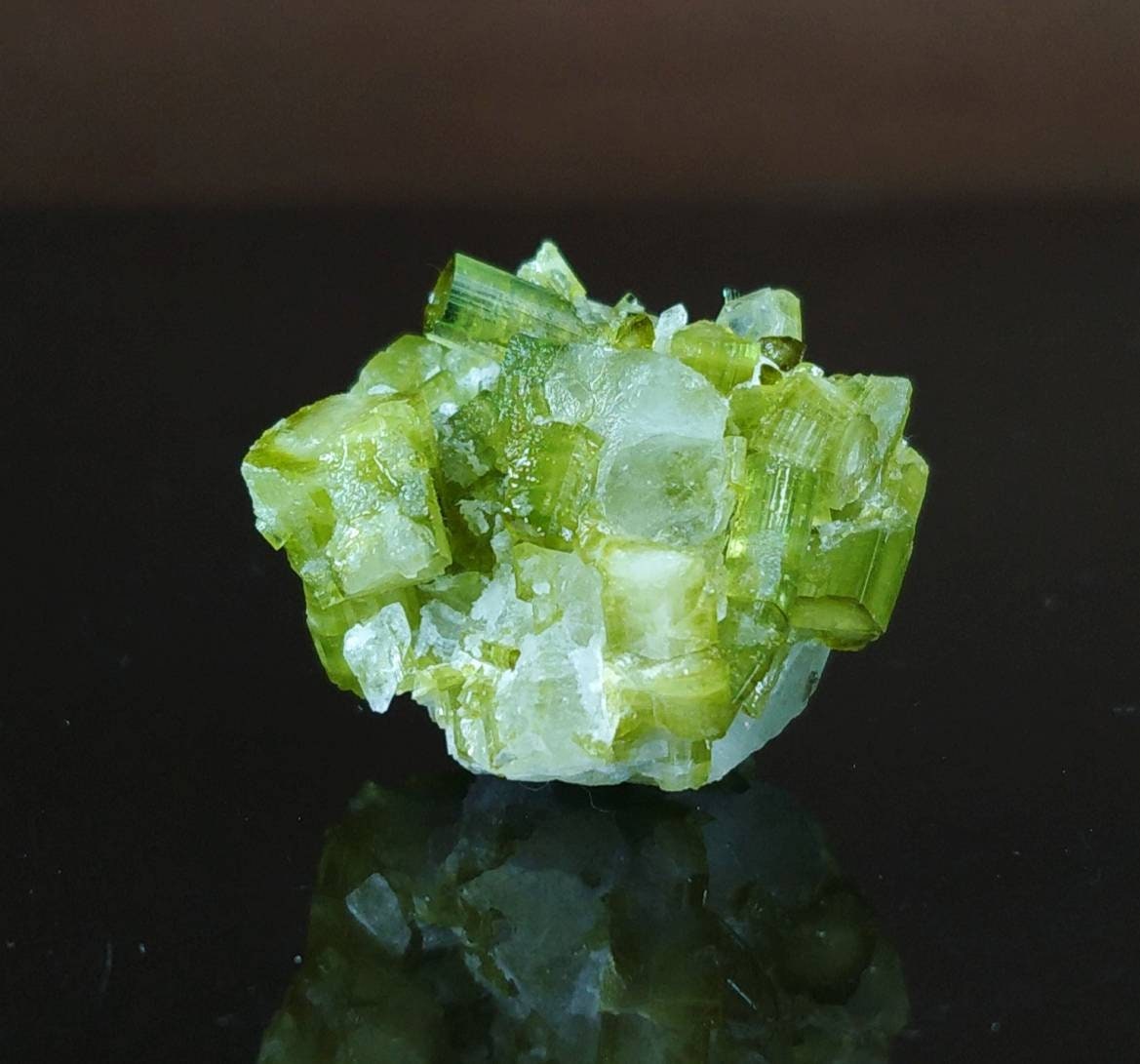 ARSAA GEMS AND MINERALSGreen tourmaline terminated on matrix cluster with quartz from Skardu GilgitBaltistan Pakistan, weight 12 grams - Premium  from ARSAA GEMS AND MINERALS - Just $55.00! Shop now at ARSAA GEMS AND MINERALS