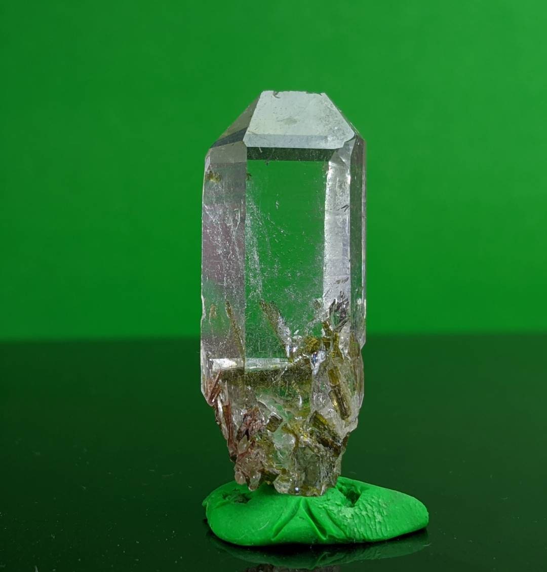 ARSAA GEMS AND MINERALSChlorine included quartz crystal from Balochistan Pakistan l, Nice termination clear with beautiful chlorine inclusion - Premium  from ARSAA GEMS AND MINERALS - Just $25.00! Shop now at ARSAA GEMS AND MINERALS