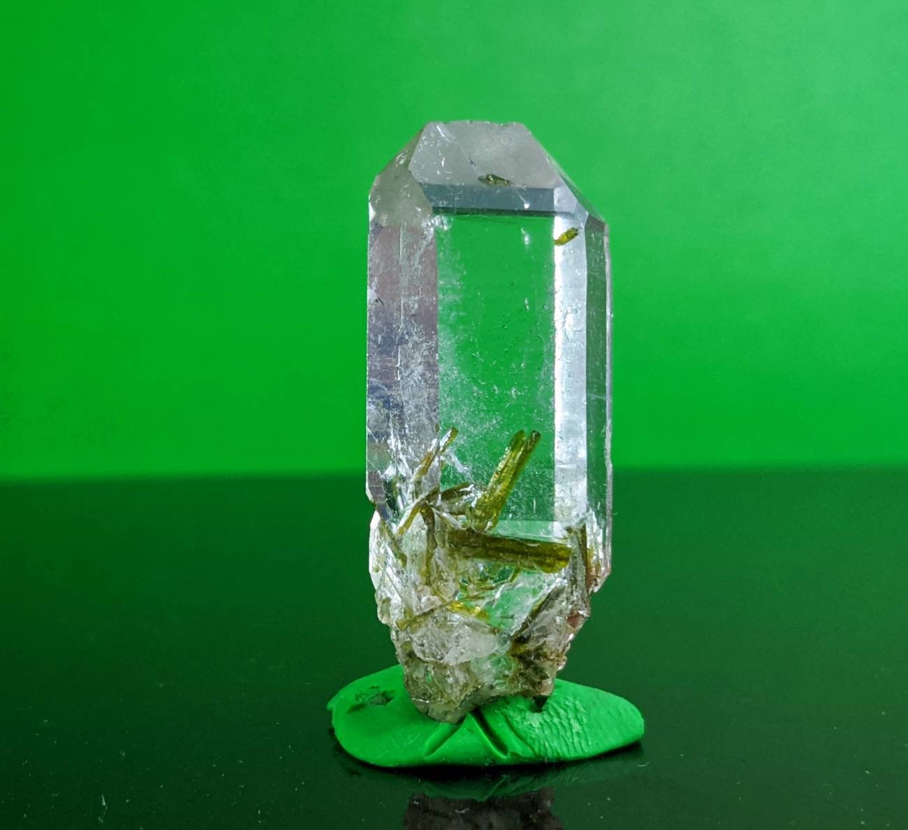 ARSAA GEMS AND MINERALSChlorine included quartz crystal from Balochistan Pakistan l, Nice termination clear with beautiful chlorine inclusion - Premium  from ARSAA GEMS AND MINERALS - Just $25.00! Shop now at ARSAA GEMS AND MINERALS