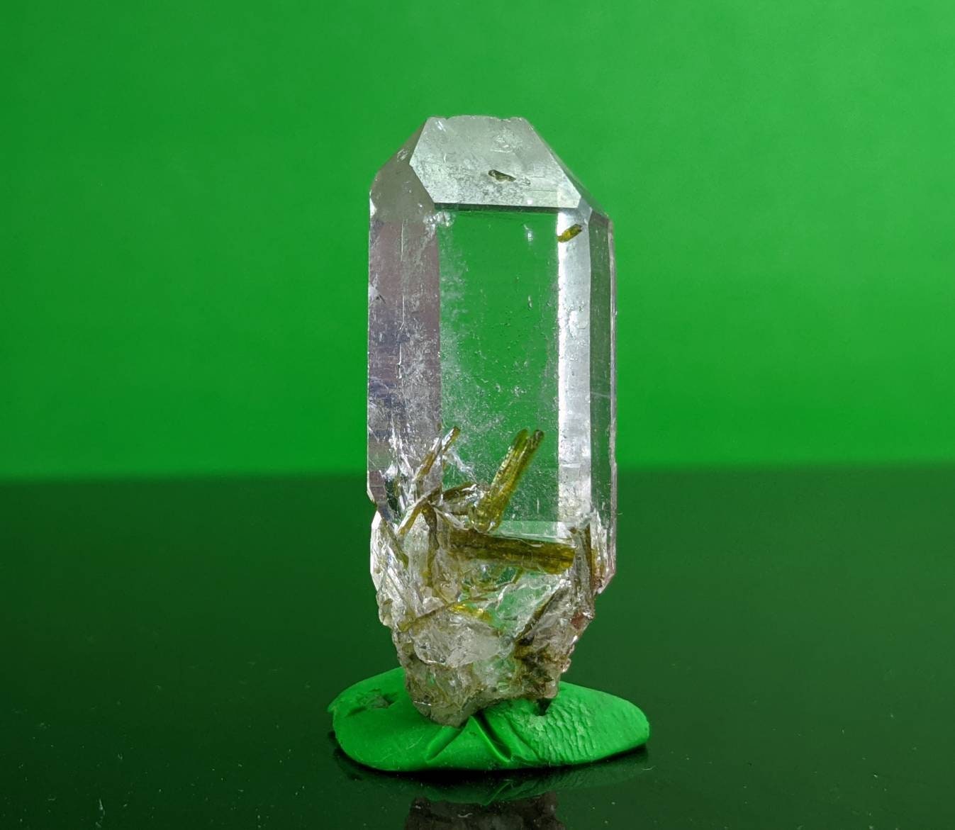 ARSAA GEMS AND MINERALSChlorine included quartz crystal from Balochistan Pakistan l, Nice termination clear with beautiful chlorine inclusion - Premium  from ARSAA GEMS AND MINERALS - Just $25.00! Shop now at ARSAA GEMS AND MINERALS