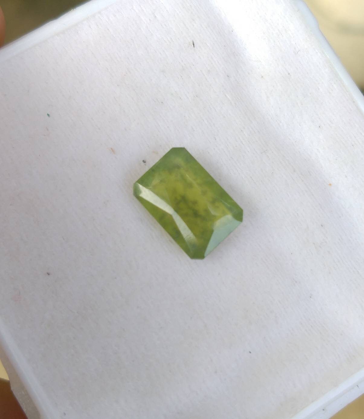 ARSAA GEMS AND MINERALSNatural fine quality beautiful 5 carats radiant cut shape faceted green hydrograssular garnet gem - Premium  from ARSAA GEMS AND MINERALS - Just $10.00! Shop now at ARSAA GEMS AND MINERALS